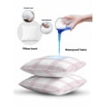 thumbnail image 6 of Outdoor Pillows Waterproof, Red Buffalo Plaid Throw Pillows with Inserts Included, Farmhouse Checkered Watercolor Indoor Outdoor Decorative Lumbar Pillow for Bed/Couch/Patio 12"x20", 2Pcs, 6 of 8