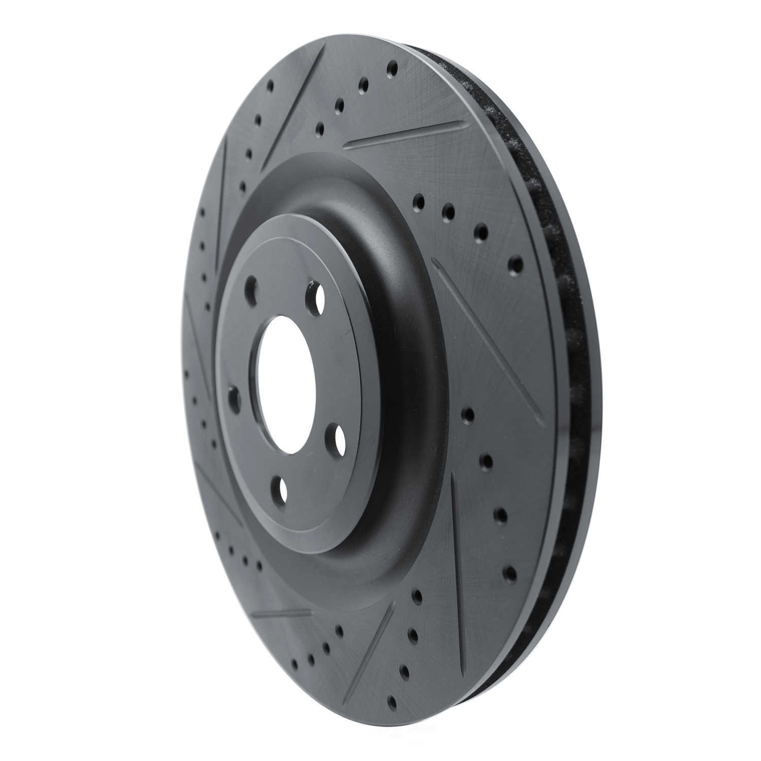 Dynamic Friction Company 633-54278L DFC Brake Rotor - Drilled And Slotted - Black
