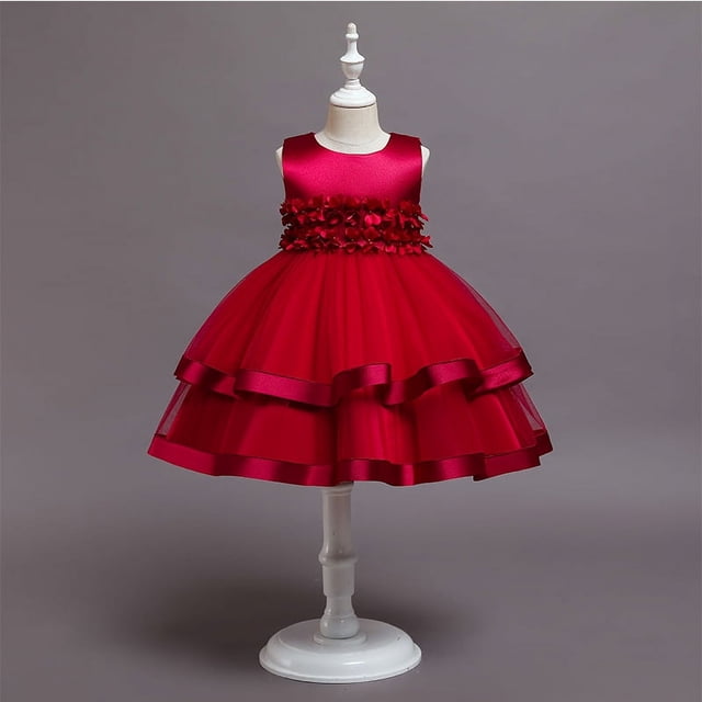 Vestido infantil para niñas Vestido de noche de cumpleaños Vestido de princesa para niñas Vestido de actuación de presentadora de baile de piano