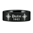 thumbnail image 4 of Psalm 144:1 Tungsten Carbide Ring, 4 of 9