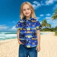 thumbnail image 6 of OGLCCG Boys Hawaiian Shirt Tropical Short Sleeve Casual Button Down Tops for Youth Kids Summer Shirt with Pocket 2-15 Years, 6 of 7