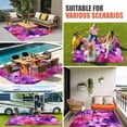 thumbnail image 3 of Watercolor Flowers Outdoor Rug 5x8 Ft, Non Slip Washable Area Rug, Spring Floral Country Pink Purple Patio Rugs Carpet Runner, Large Floor Mat for Indoor/Outdoor Deck Porch Camping, 3 of 8