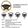 thumbnail image 4 of Luxurious Soft Plush Winter Steering Wheel Cover with Universal Size 15 Inches, Grey, 4 of 4
