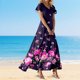 thumbnail image 1 of WILLBEST Vestidos Largos Casuales Para Mujer, Vestido Bohemio De Vacaciones De Verano Para Mujer, Elegante Vestido Largo Informal Con Cuello En V Fluido Para Playa Y Resort., 1 of 3