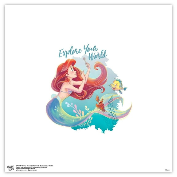 Gallery Pops Disney The Little Mermaid - Explore Your World Wall Art, Unframed Version, 12" x 12"