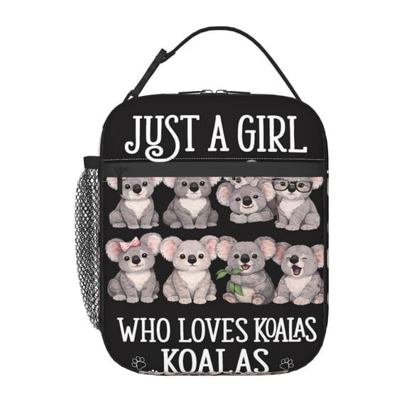 Cute Koala Lover Lunch Bag Portable Thermal Lunch Box for Men and Women