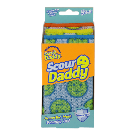 scrub daddy, the original scrub daddy - flextexture sponge, soft in warm  water, firm in cold, deep cleaning, dishwasher safe, multiuse, scratch  free, odor resistant, functional, ergonomic, 3pk 