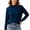Blue tops fou women #5, variant on TtopsQueen Women Mock Neck Knit Sweater, Long Sleeve Soft Slim Pullover Top with Side Decorative Buttons, Comfortable Casual Knitwear for Daily Fall Winter Wear Beige,L