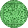 thumbnail image 1 of Ahgly Company Indoor Round Persian Emerald Green Traditional Area Rugs, 8' Round, 1 of 4