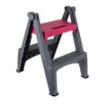 thumbnail image 1 of Escalera plegable con pedal antideslizante, versátil, liviana, de 330 lb, para lavado de autos, de 2 escalones, para la vida diaria, construcción Rojo, 1 of 9