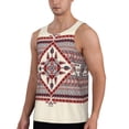 thumbnail image 2 of Zufioo Fashion Tatreez Print Men's Vest, Sleeveless Quick-drying Muscle T-shirt, Suitable for Sports Fitness, Home Leisure Wear-Medium, 2 of 7