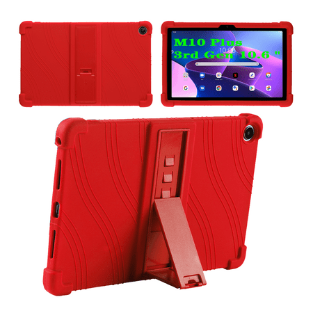 XLTTONG Case for Lenovo Tab M10 Plus (3rd Gen) 10.6 Inch 2022 (TB-125F/TB-128F) Kickstand Tablet Silicone Case Anti-Drop Kid Protective Cover