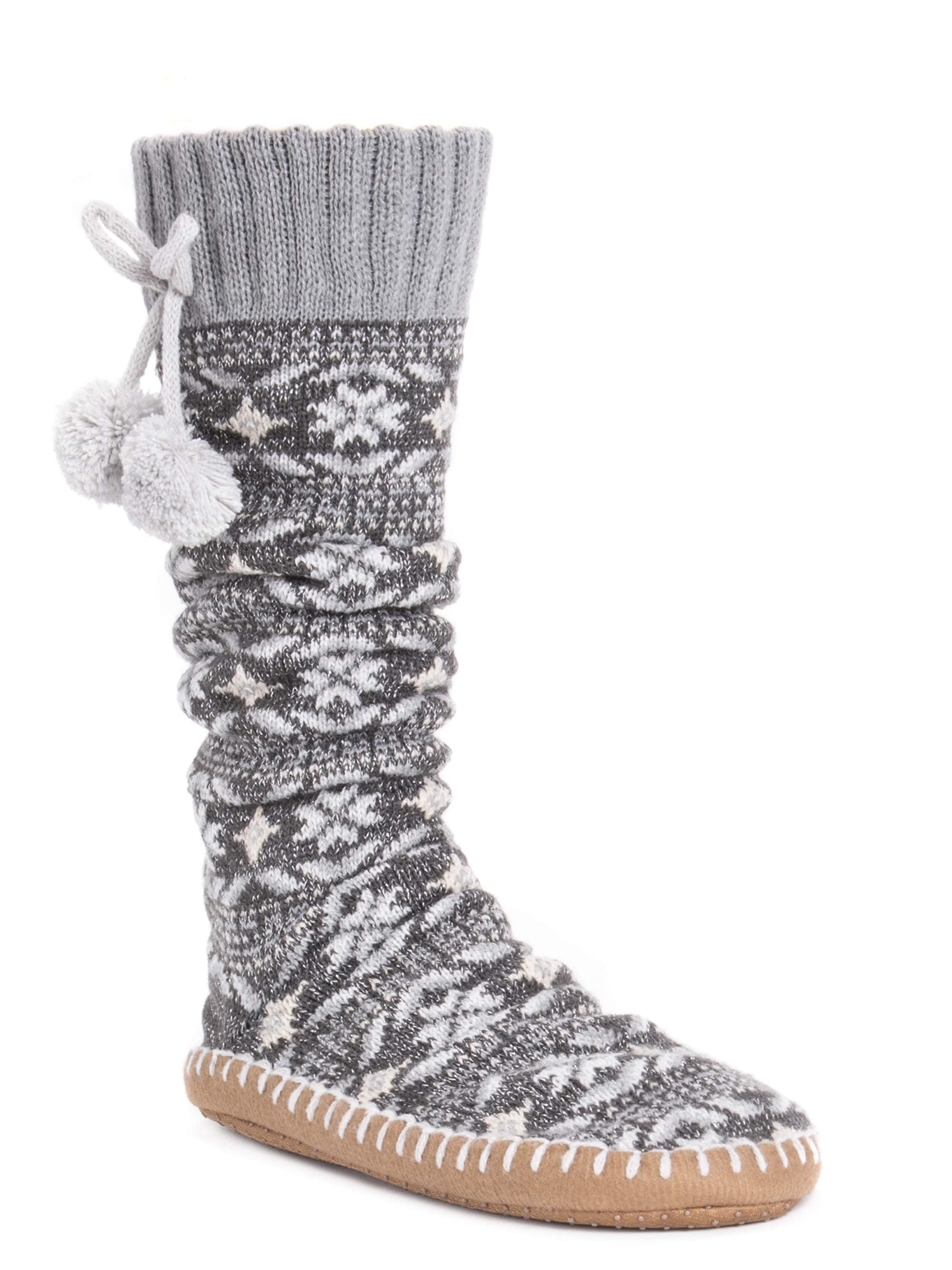 MUK LUKS Women's Slipper Socks with Poms