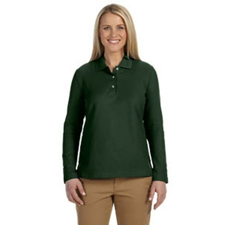 - Devon & Jones Ladies' Pima Piqué Long-Sleeve Polo