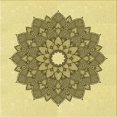 thumbnail image 1 of Ahgly Company Tapis d'Intérieur Lavable en Machine Carré Jaune Moutarde Transitionnel, 8 Pieds Carré, 1 of 7