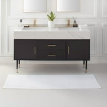 Host & Home Cotton Bath Rug (Runner 20x60), Non-Slip Backing, Modern Weave, White