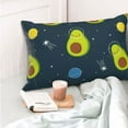 thumbnail image 4 of Cauagu Avocado in Space Print Pillow Covers with Envelope Closure,1PC Pillow Cases Decorative Pillow Case for Bed & Couch, Pillows Not Included-20"x30", 4 of 6
