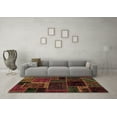 thumbnail image 3 of Ahgly Company Indoor Square Patchwork Brown Transitional Area Rugs, 4' Square, 3 of 4