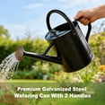 thumbnail image 2 of Watering Can for Outdoor&Indoor Plants，1 Gallon Metal Watering Can with with Removable Spout，Galvanized Steel Garden Flower Water Can Plant Watering Pot with 2 Handles，Black, 2 of 7