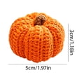 thumbnail image 2 of Knitted Pumpkin Halloween Ornament – Hand-Crocheted Mini Pumpkin Doll – Festive Vintage Halloween Decor for Fireplace Table Halloween Party Decorations, 2 of 6