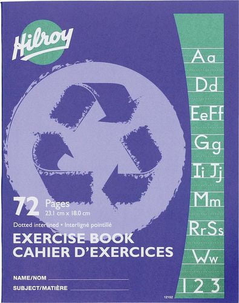 Used Exercise Books Hilroy Recycled Exercise Books, 72 Pages, Dotted Interline with Margin ...