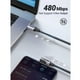 thumbnail image 2 of Cable Datos UGREEN USB-C a USB-C Ángulo 90 2m trenzado Universal 100W Negro Ugreen, 2 of 8