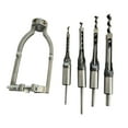 thumbnail image 1 of Taladro para agujeros cuadrado, soporte fijo de acero con 4 taladros, carpintería duradera para máquinas perforadoras, máquina de embutir, prensa de, 1 of 7