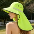 thumbnail image 6 of High Visibility Reflective Sun Hat with Neck Flap Wide Brim Work Safety Boonie Hats Adjustable Bucket Cap for Men Women, 6 of 6