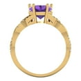 thumbnail image 4 of Clara Pucci 14K Yellow Gold 2.1ct Amethyst Solitaire with Accents Ring, 4 of 8