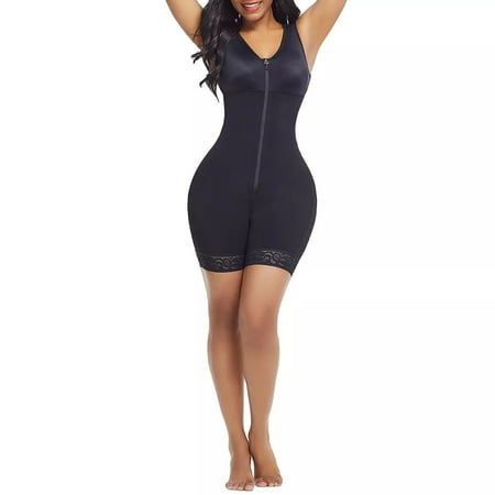 

Women s Full Body Shaper Lace Abdominal Control High Compression Open Crotch Shapewear
