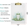 thumbnail image 3 of FMSHPON Funny Frog Doing Yoga Clipboard Hardboard Wood Nursing Clip Board and Pull for Standard A4 Letter 13x9 inches, 3 of 6