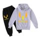 thumbnail image 4 of Children's Messi casual hoodie pants suit boys and girls hoodie pants sportswear suit black 5-6 years old-120cm, 4 of 4