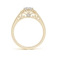 thumbnail image 2 of ANGARA Natural Style Cushion Diamond Engagement Ring in 14K Yellow Gold for Women (Size-4mm| Color-H| Clarity-SI2) | April Birthstone, Anniversary, Jewelry Gift for Women | Natural Diamond Ring, 2 of 8