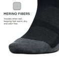 thumbnail image 4 of Feetures Merino 10 Cushion Crew Sock- Wool Sock for Women & Men, Hiking & Running, Targeted Compression (1 Pair) S, Old Charcoal, 4 of 6