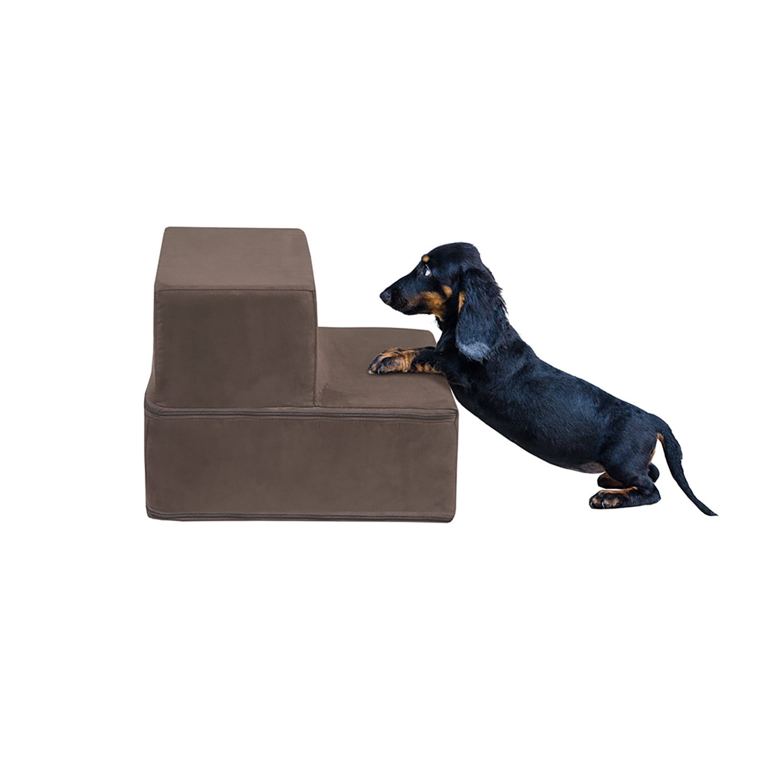 Pefilos 12" Pet Stairs for Small Pet, 2-Step Stairs for Beds and Couch, Non-Slip Balanced Indoor Step, Brown Pefilos 12" Pet Stairs for Small Pet, 2-Step Stairs for Beds and Couch, Non-Slip Balanced Indoor Step, Brown