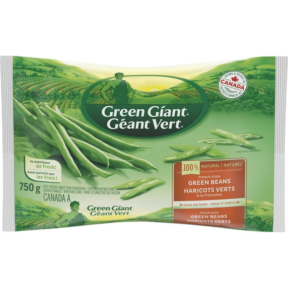 Green Giant Frozen French Style Green Beans. Grown & Packed In Canada., French Style Green Beans 750g