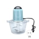 thumbnail image 3 of Picadora de carne 2L Exprimidor eléctrico de acero inoxidable Picadora de ajo para alimentos Cocina Picadora de verduras Mezclador Enchufe de EE. UU., Azul Noticed HA008309-03, 3 of 6