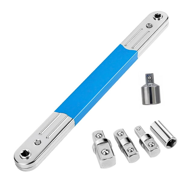 Llave de extensión acodada de 1/2", 1/4" y 3/8" con conector de acero al carbono premium de 39 cm para taller industrial y taller de