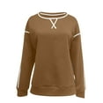 thumbnail image 6 of Wancir Women's Oversized Lightweight Sweatshirt with Side Slit Zipper Soft Crew Neck Pullover Long Sleeve Tops 2024 Fashion, 6 of 7