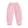 thumbnail image 6 of JUMEYU Summer Linen Pants for Boys School Uniform Pants Elastic Waist Drawstring Straight Leg Casual Beach Trousers Pockets 12M-8T (Pink,5T 6T), 6 of 6