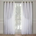 thumbnail image 3 of Yipa 1 Piece 52 inch Width Curtain Panel,Double Layer Blackout Window Curtain,Grommet Room Darkening Curtain,Solid Color Eyelet Ring Top Window Drapes Beige Width:52"x Length:63", 3 of 3