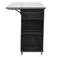 thumbnail image 4 of Outdoor Kitchen Island 63.5 Foldable Side Tabletop Cooking Station Dark Brown Grill Cart with Ample Storage Space for Backyard BBQ Patio, 4 of 26
