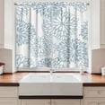 Ambesonne Dahlia Kitchen Curtains, Monochrome Blooming Flowers, 55"x45