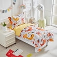 thumbnail image 2 of Juego de Ropa de Cama para Niños Pequeños UOZZI BEDDING Animales de la Jungla 4 Piezas Naranja, 2 of 9