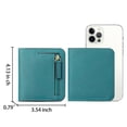 thumbnail image 2 of Monedero pequeño compacto con bloqueo RFID para mujer, tarjetero triple, color azul lago, 2 of 5