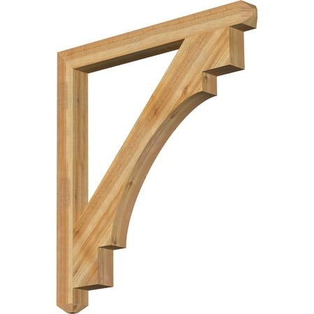 

Ekena Millwork 4 W x 44 D x 48 H Merced Craftsman Rough Sawn Bracket Western Red Cedar