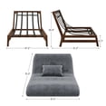 thumbnail image 6 of ANPOO 51''Armless Lounge Chair, 2-in-1 Convertible Floor Sofa Bed with Solid Wood Frame, Full Memory Foam Corduroy Accent Chair with Lumbar Pillow, Ergonomic Support for Living Room Bedroom Office, 6 of 10