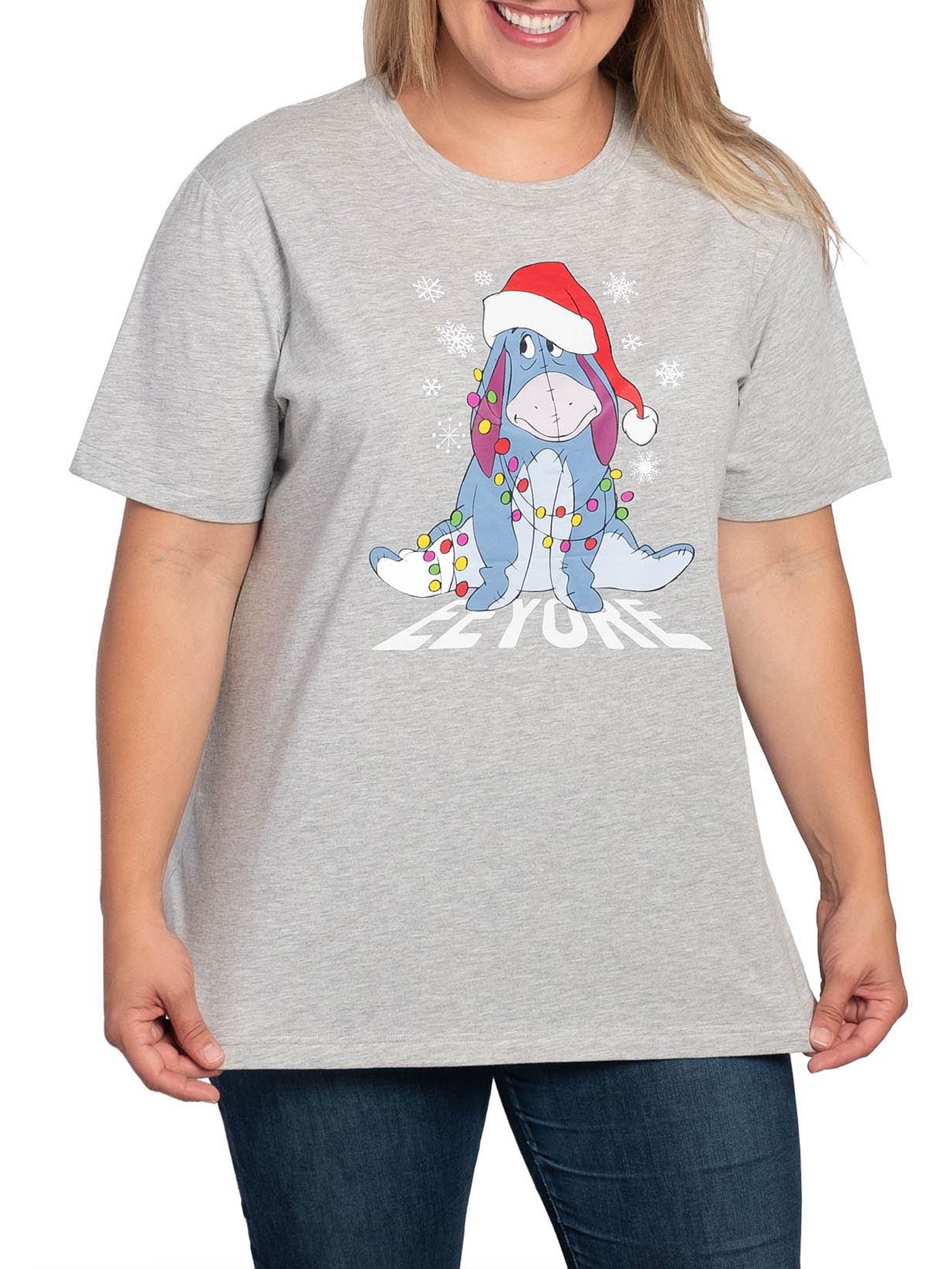 Disney Disney Women's Eeyore Plus Size Christmas TShirt