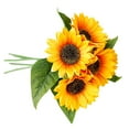 thumbnail image 3 of Paquete de girasol artificial Simulación Decoración floral Banquete de boda Ramo de flores falsas nupciales Advancent HA7993-00B, 3 of 6