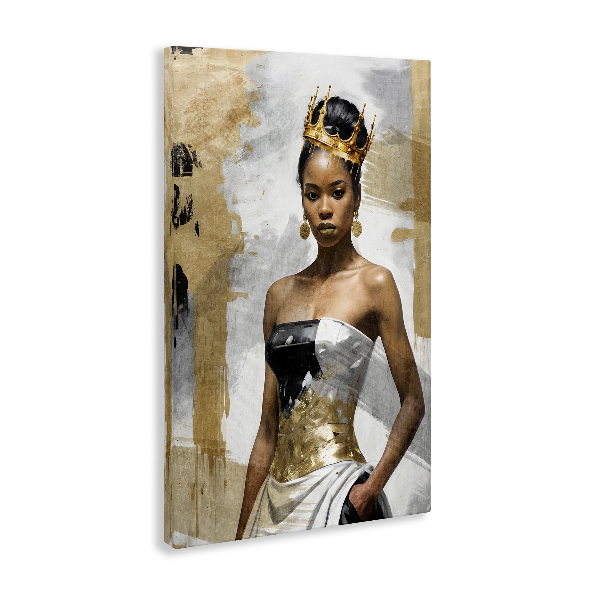 Stupell Industries Glam Abstraction Woman People Painting Wrapped Canvas Art Print Wall Art, 20 x 30
